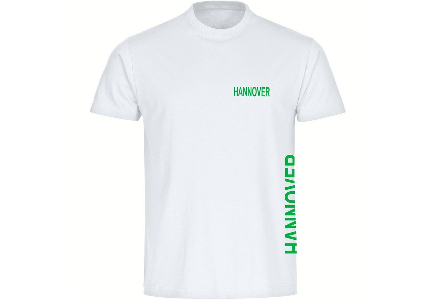 multifanshop T-Shirt Herren Hannover - Brust & Seite - Männer von multifanshop