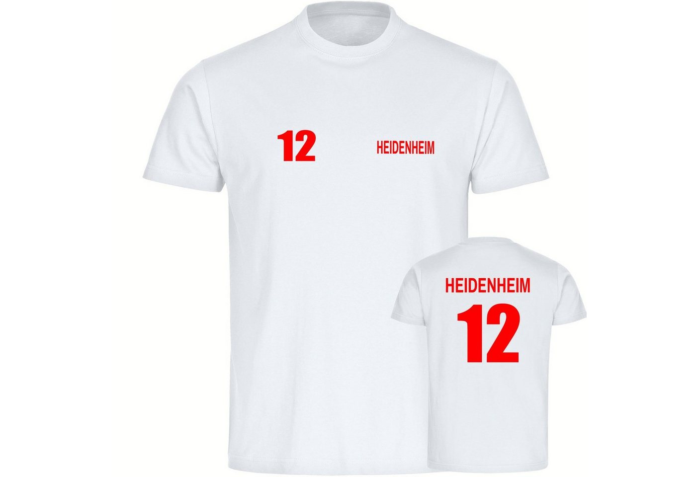 multifanshop T-Shirt Herren Heidenheim - Trikot 12 - Männer von multifanshop