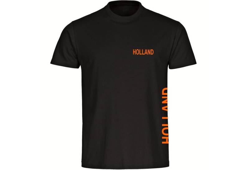 multifanshop T-Shirt Herren Holland - Brust & Seite - Männer von multifanshop