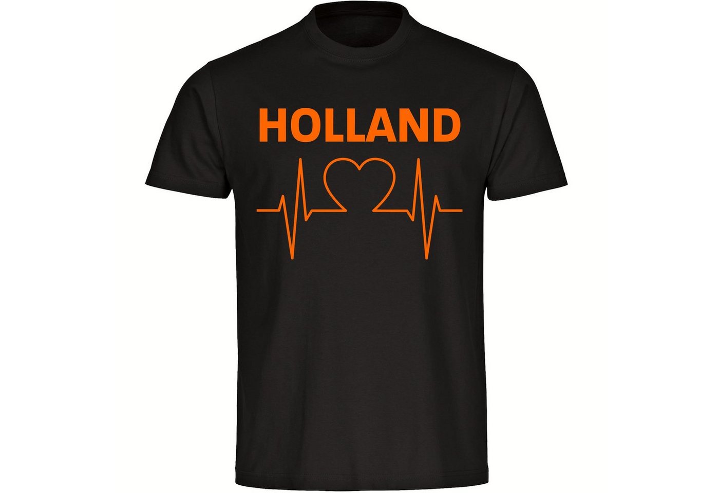 multifanshop T-Shirt Herren Holland - Herzschlag - Männer von multifanshop