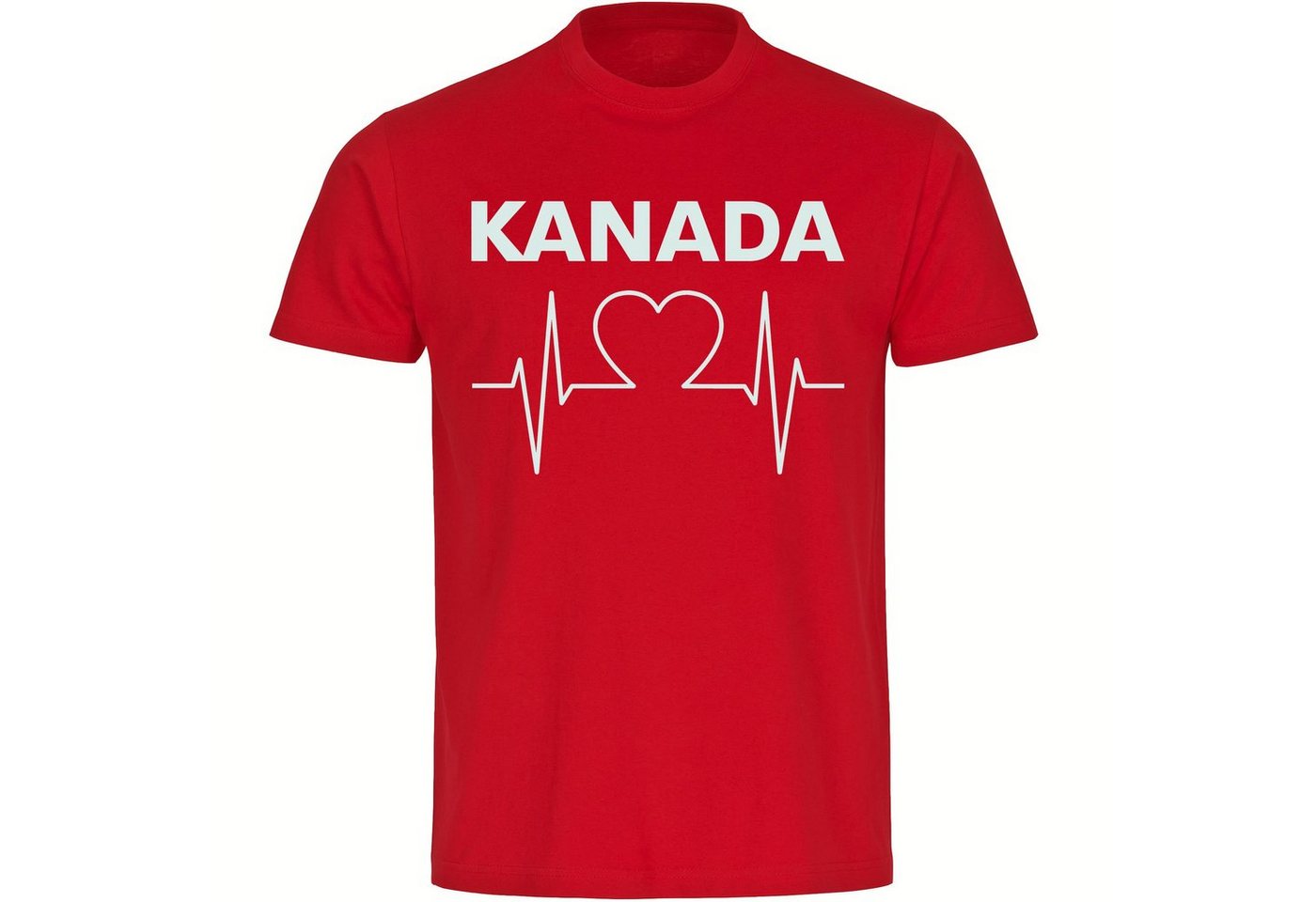 multifanshop T-Shirt Herren Kanada - Herzschlag - Männer von multifanshop