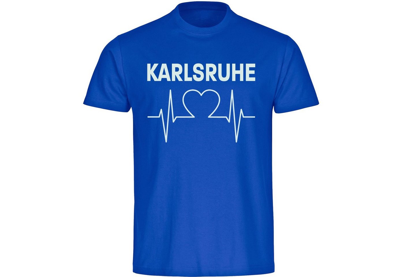 multifanshop T-Shirt Herren Karlsruhe - Herzschlag - Männer von multifanshop