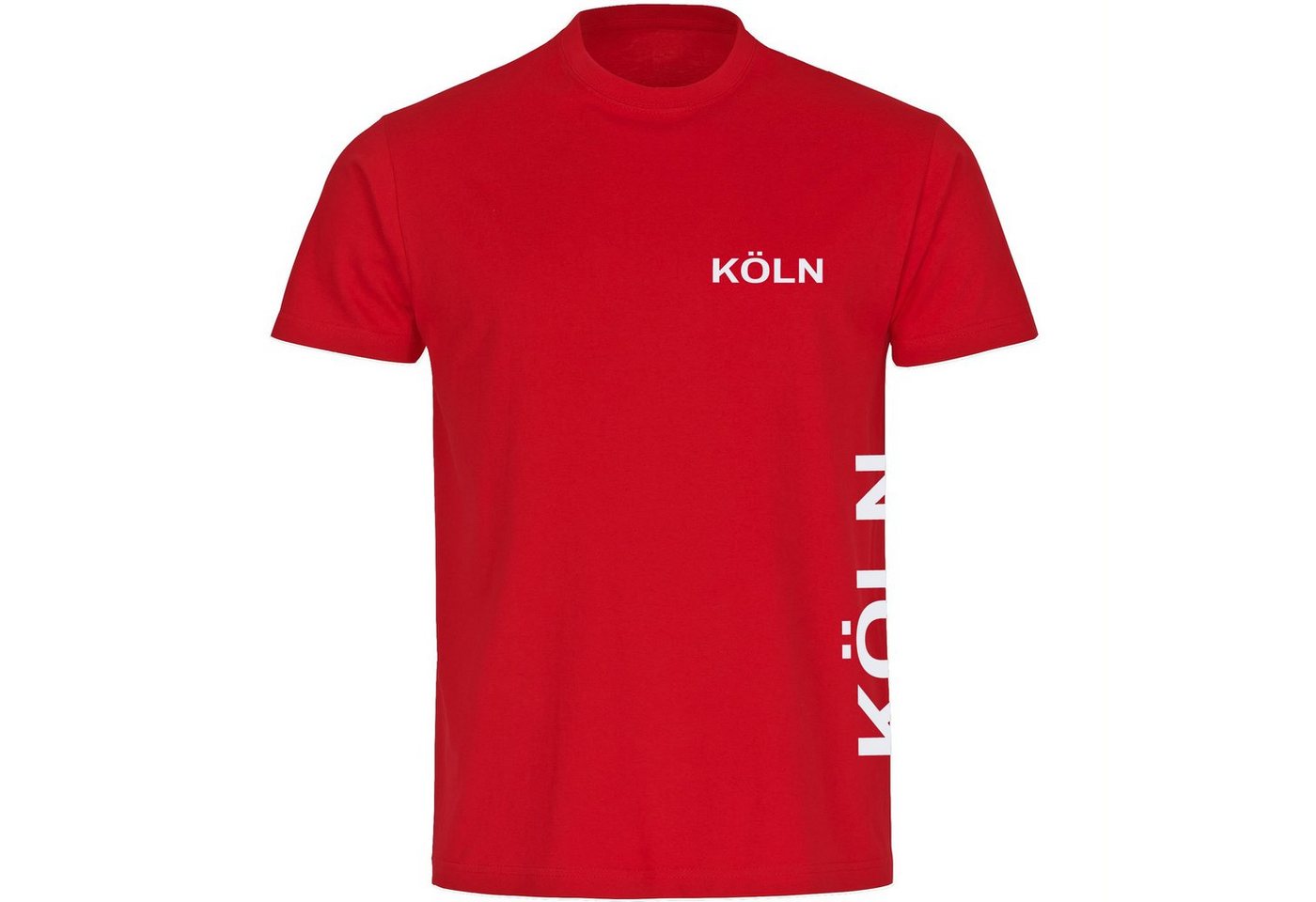 multifanshop T-Shirt Herren Köln - Brust & Seite - Männer von multifanshop