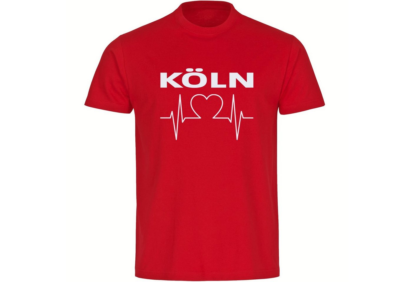 multifanshop T-Shirt Herren Köln - Herzschlag - Männer von multifanshop