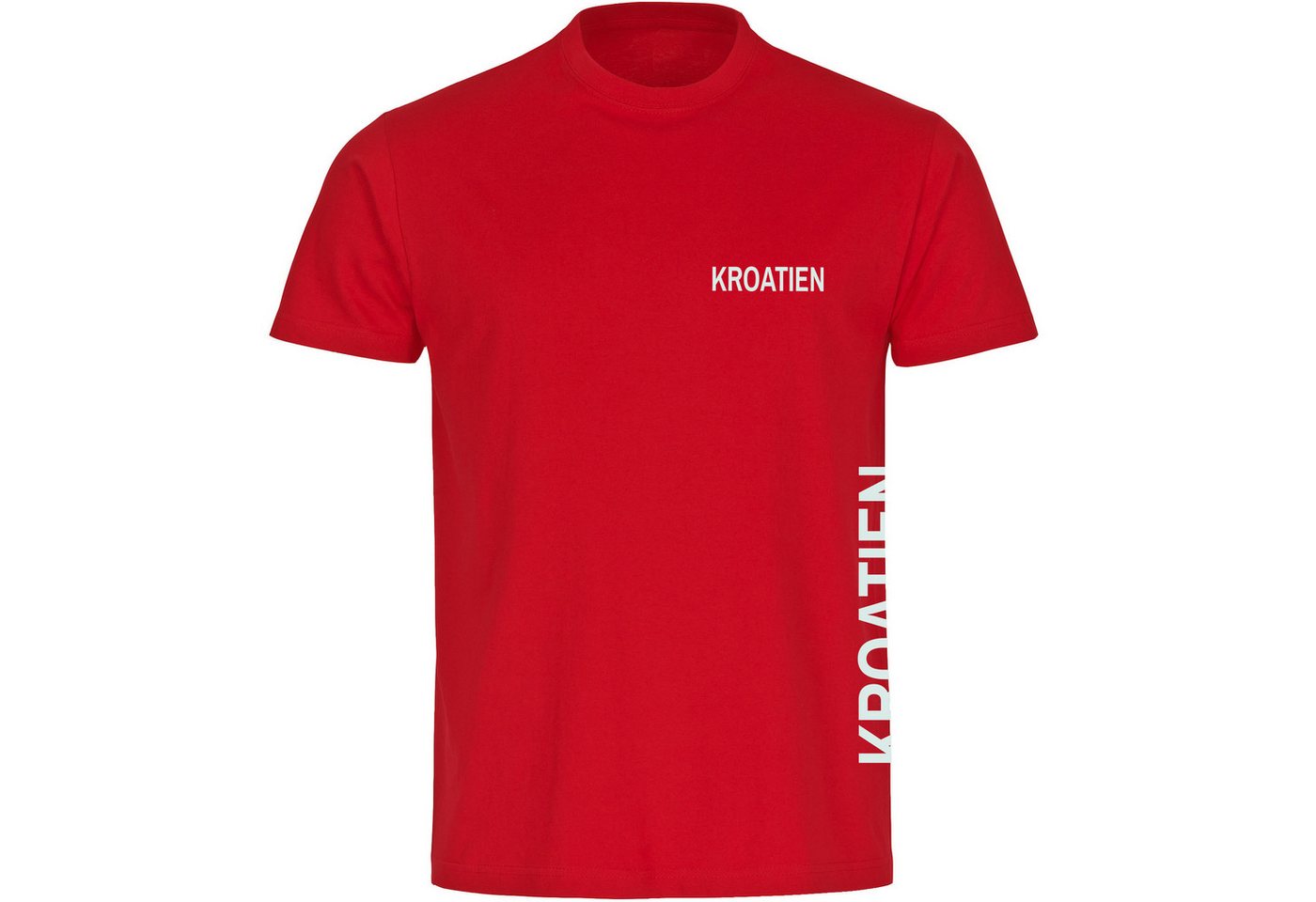 multifanshop T-Shirt Herren Kroatien - Brust & Seite - Männer von multifanshop
