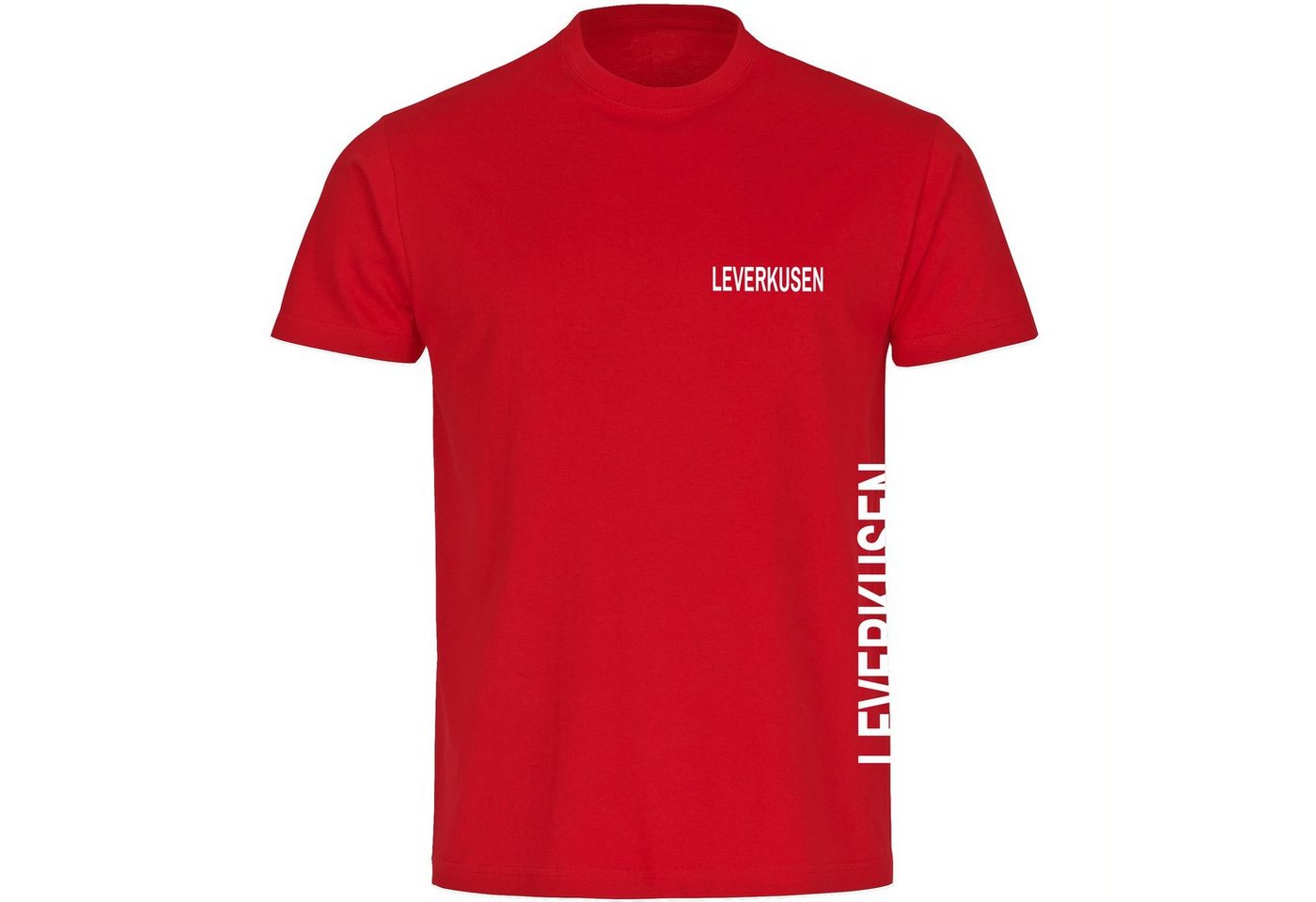 multifanshop T-Shirt Herren Leverkusen - Brust & Seite - Männer von multifanshop