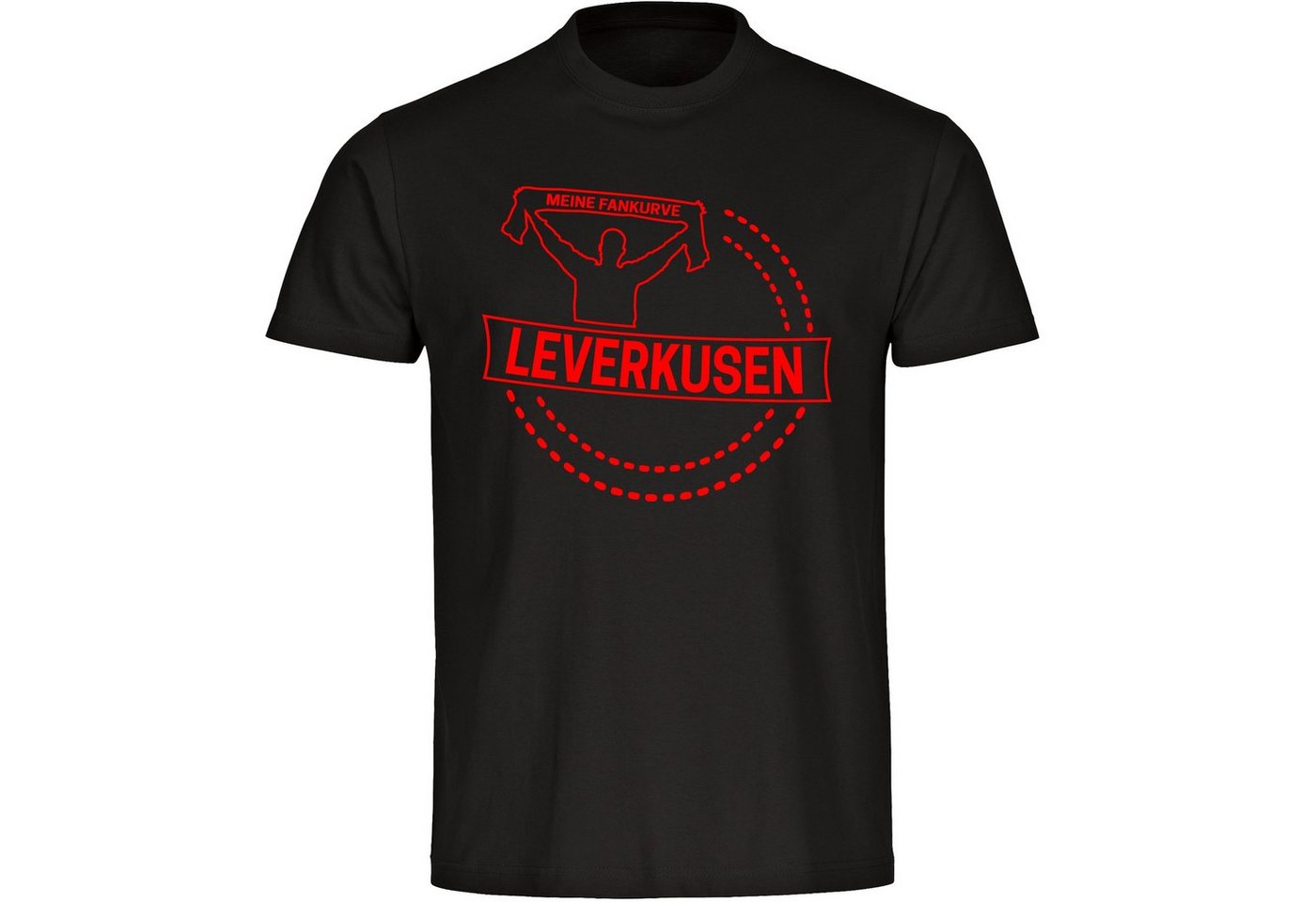 multifanshop T-Shirt Herren Leverkusen - Meine Fankurve - Männer von multifanshop