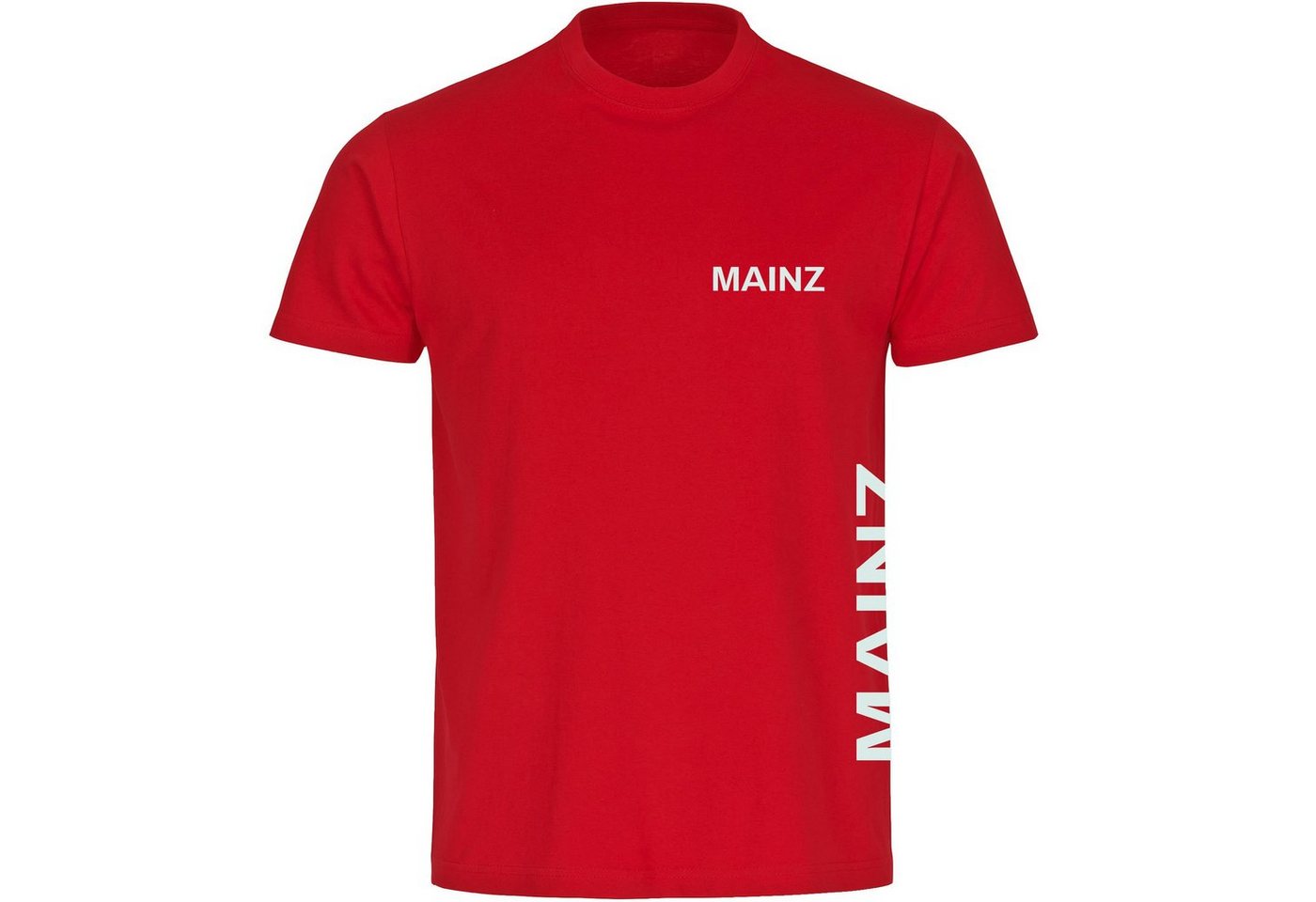 multifanshop T-Shirt Herren Mainz - Brust & Seite - Männer von multifanshop