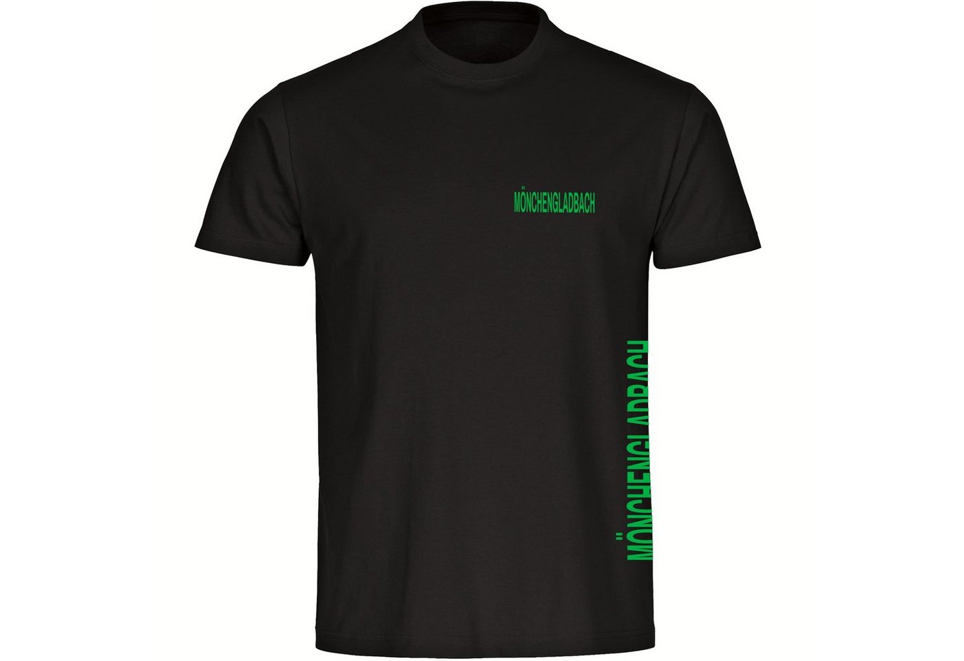 multifanshop T-Shirt Herren Mönchengladbach - Brust & Seite - Männer von multifanshop