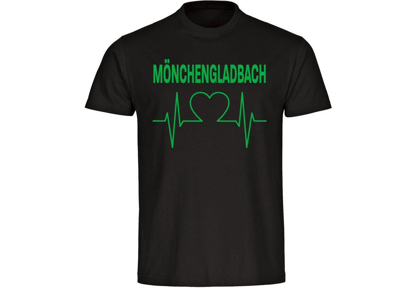 multifanshop T-Shirt Herren Mönchengladbach - Herzschlag - Männer von multifanshop