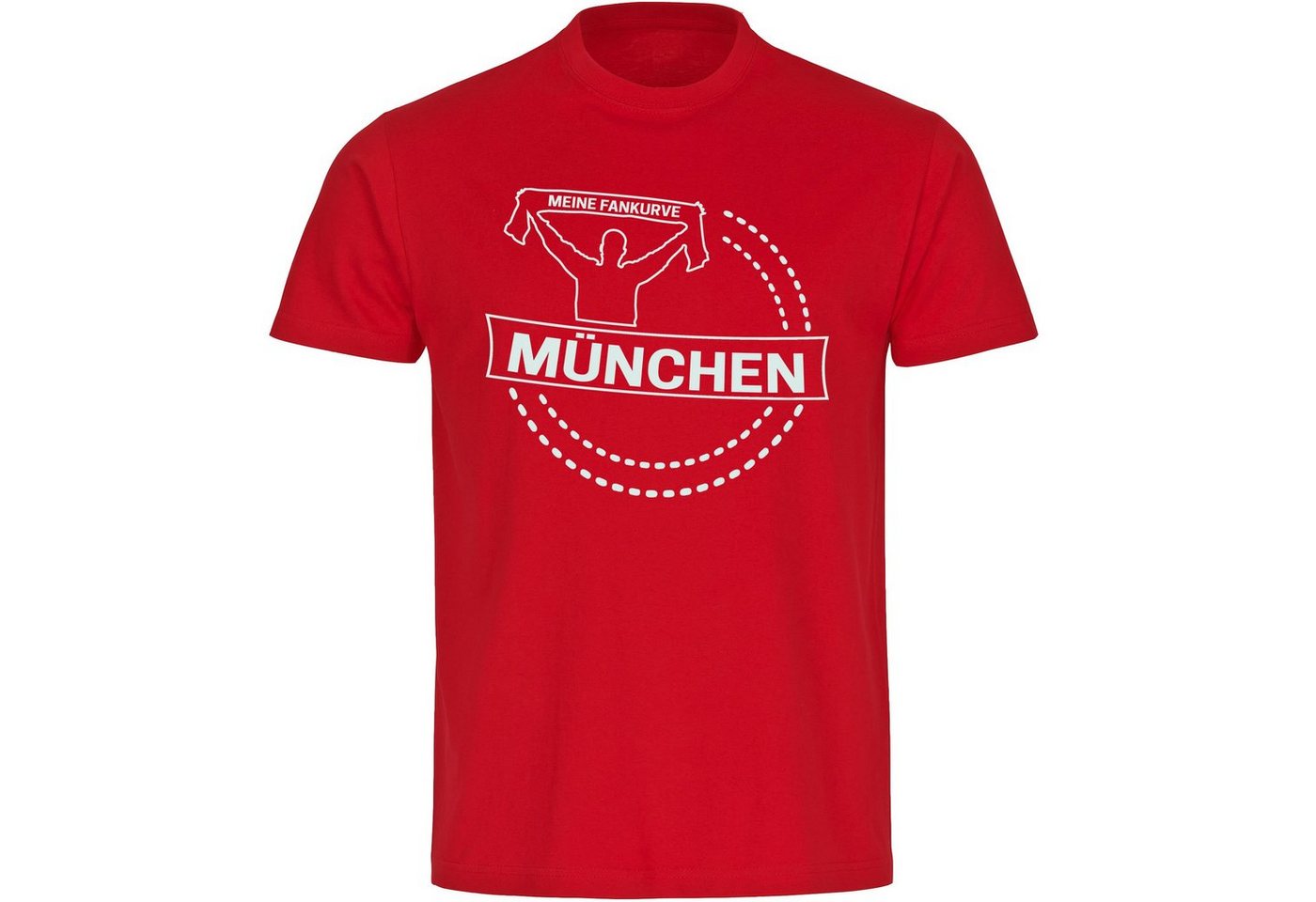 multifanshop T-Shirt Herren München rot - Meine Fankurve - Männer von multifanshop