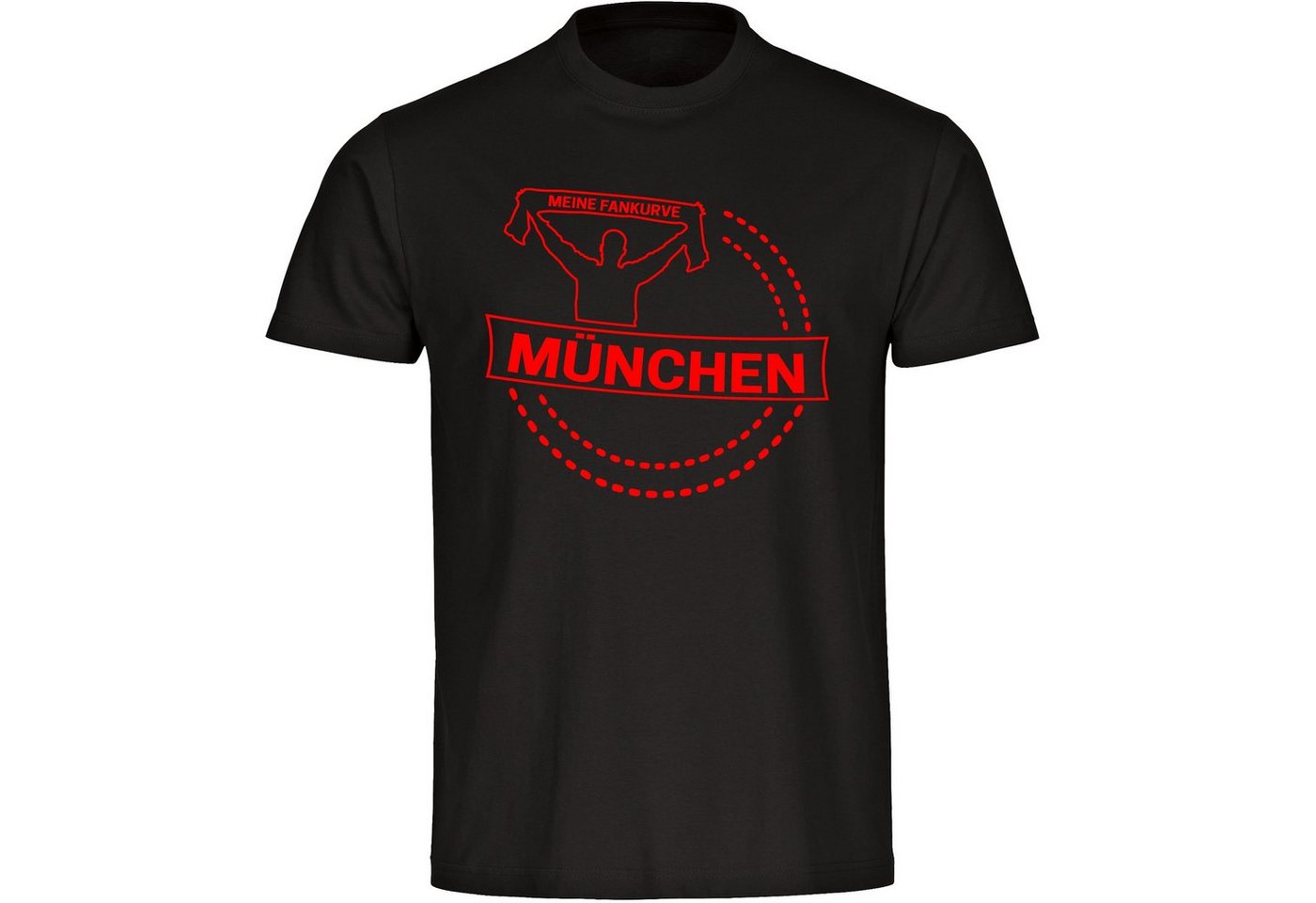 multifanshop T-Shirt Herren München rot - Meine Fankurve - Männer von multifanshop