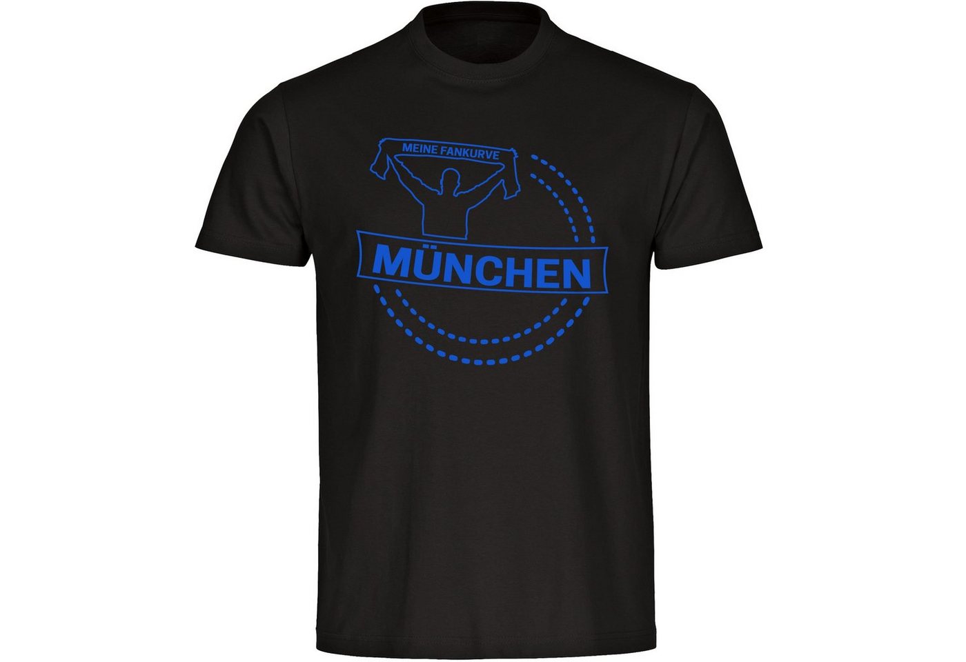 multifanshop T-Shirt Herren München blau - Meine Fankurve - Männer von multifanshop