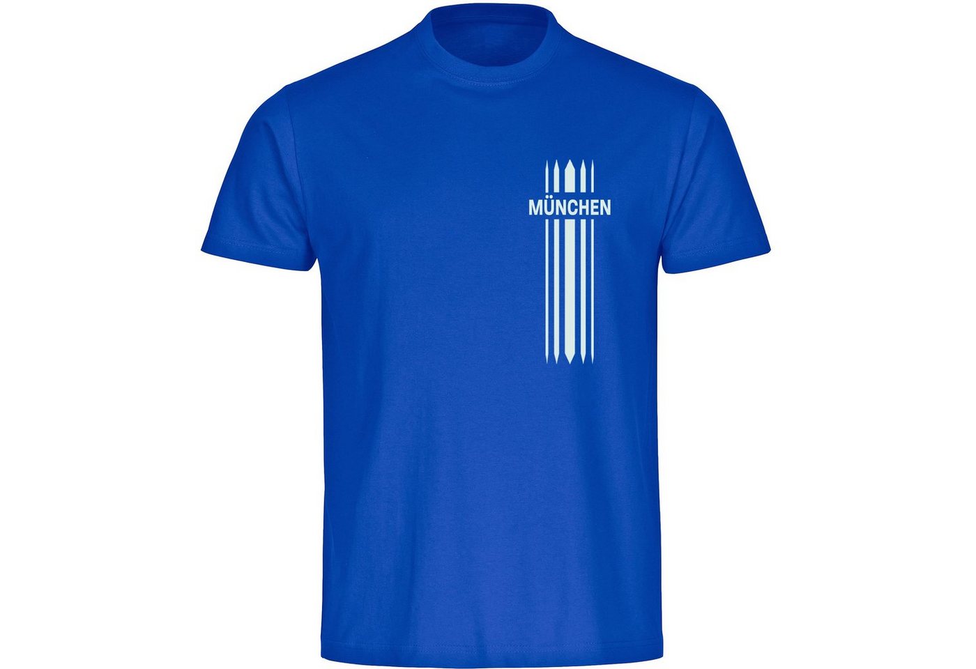 multifanshop T-Shirt Herren München blau - Streifen - Männer von multifanshop