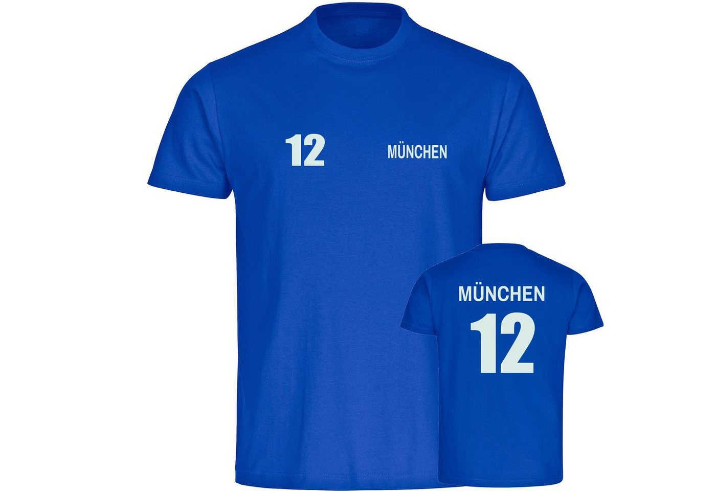 multifanshop T-Shirt Herren München blau - Trikot 12 - Männer von multifanshop