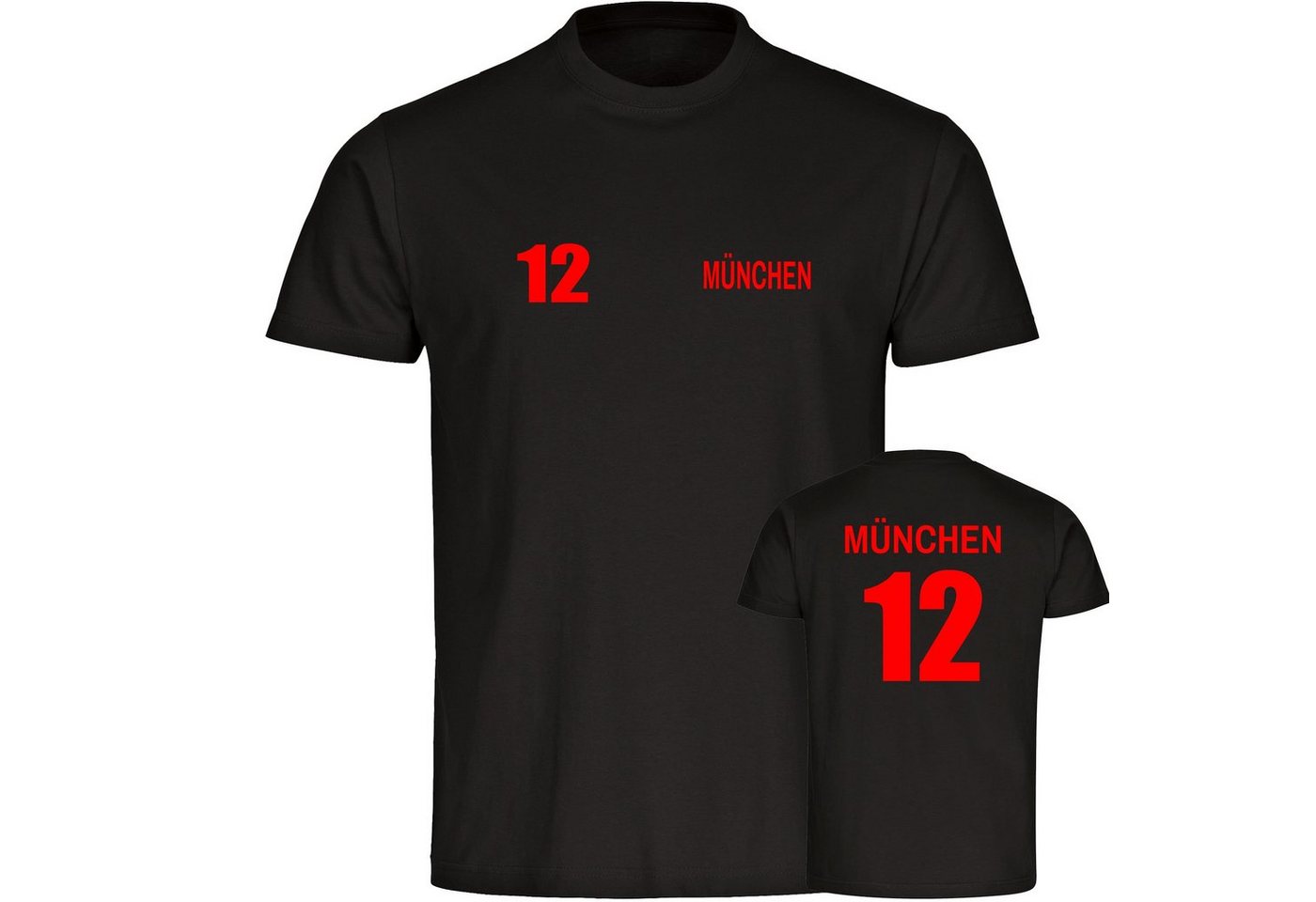 multifanshop T-Shirt Herren München rot - Trikot 12 - Männer von multifanshop