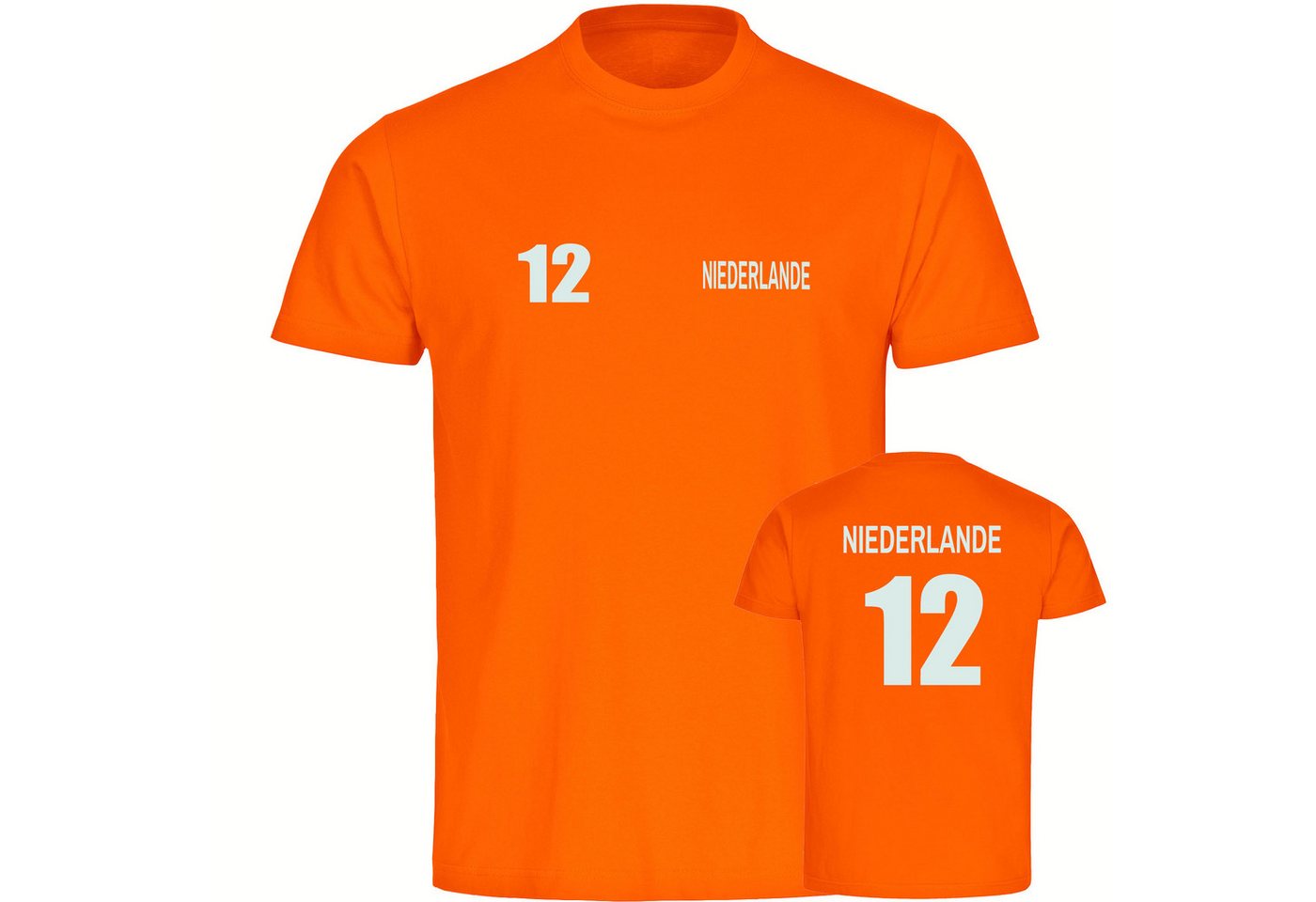 multifanshop T-Shirt Herren Niederlande - Trikot 12 - Männer von multifanshop