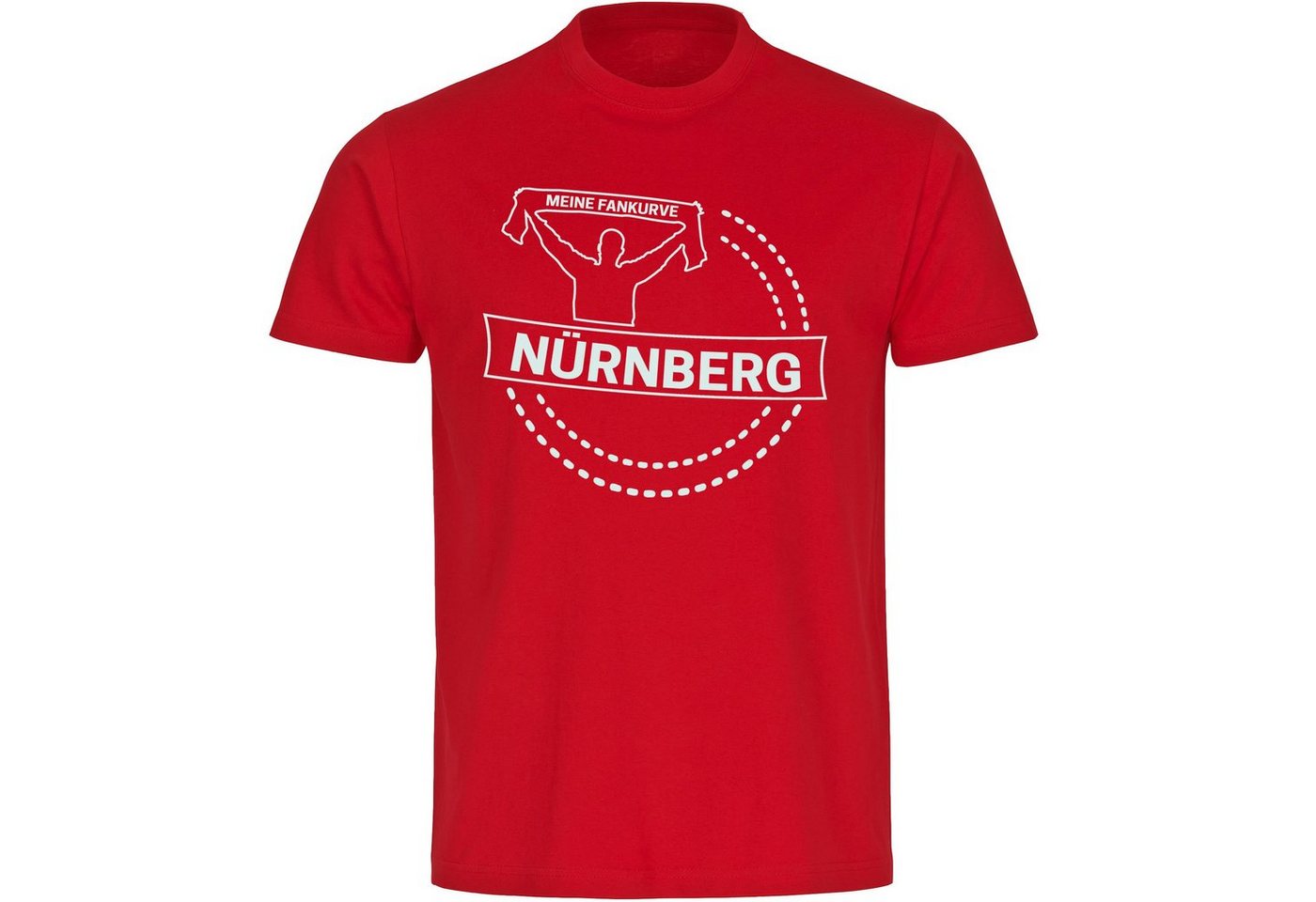 multifanshop T-Shirt Herren Nürnberg - Meine Fankurve - Männer von multifanshop