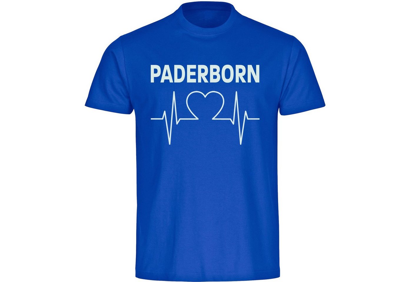 multifanshop T-Shirt Herren Paderborn - Herzschlag - Männer von multifanshop