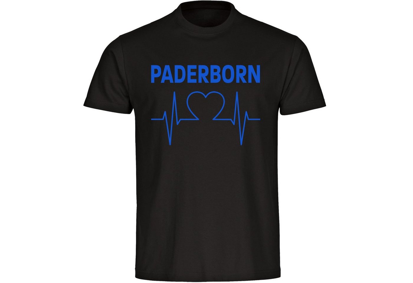 multifanshop T-Shirt Herren Paderborn - Herzschlag - Männer von multifanshop