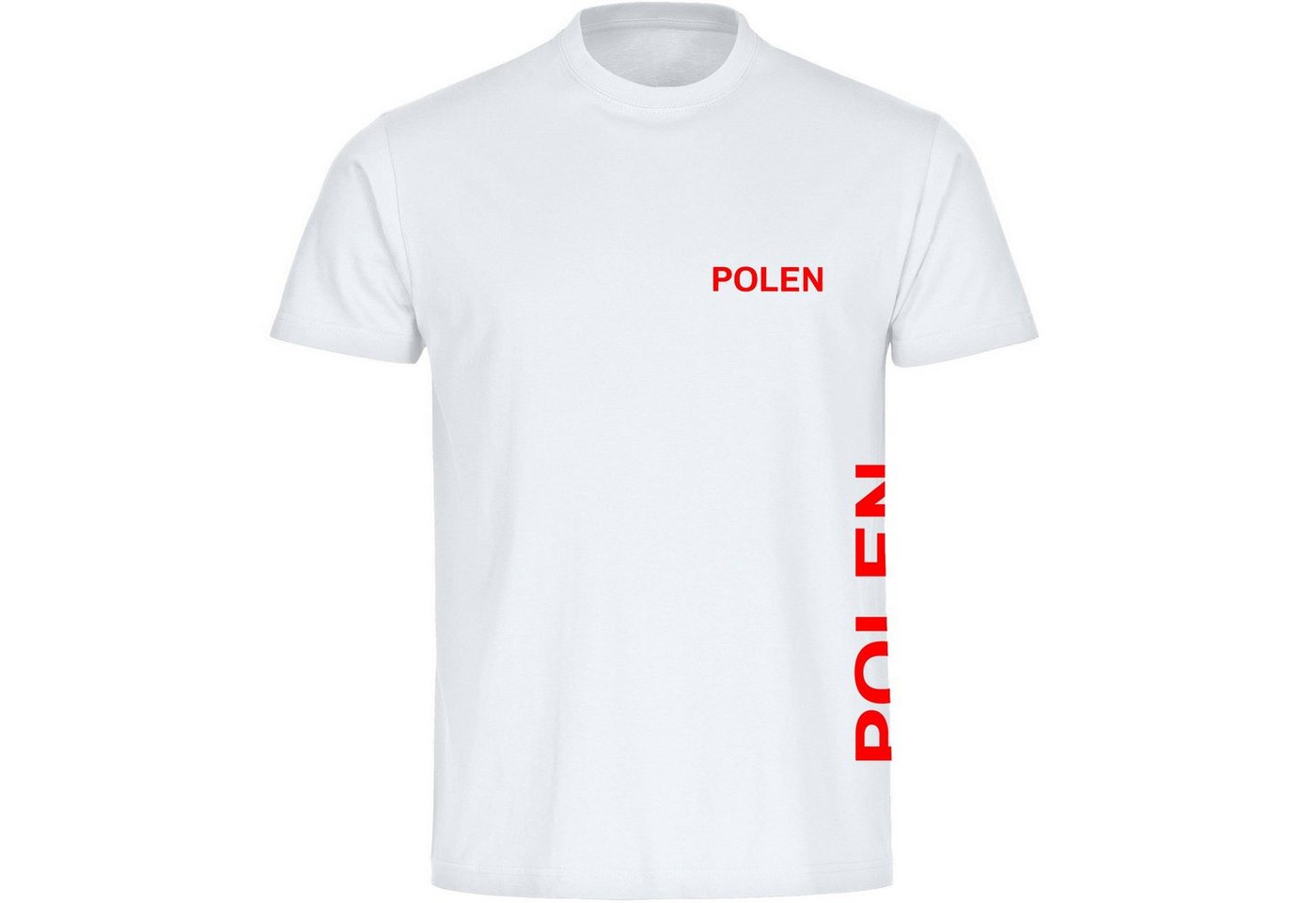 multifanshop T-Shirt Herren Polen - Brust & Seite - Männer von multifanshop