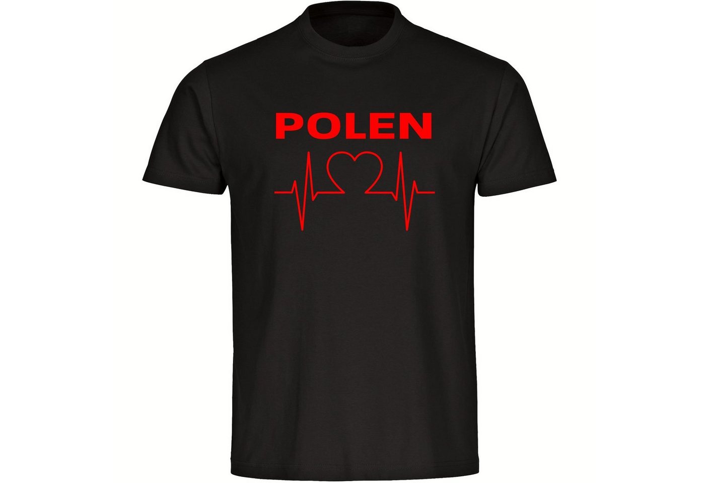 multifanshop T-Shirt Herren Polen - Herzschlag - Männer von multifanshop