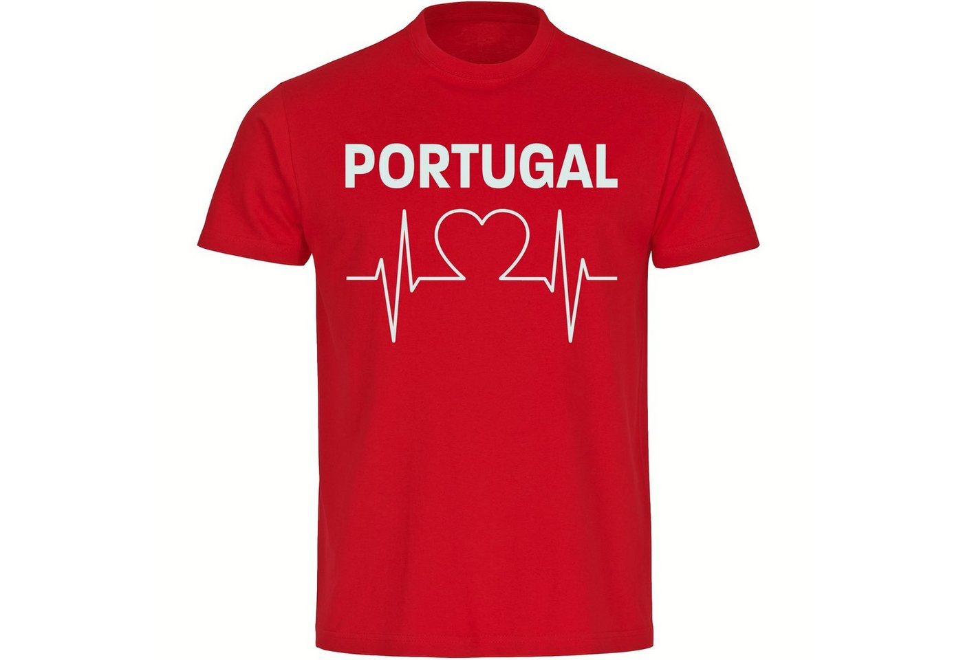 multifanshop T-Shirt Herren Portugal - Herzschlag - Männer von multifanshop