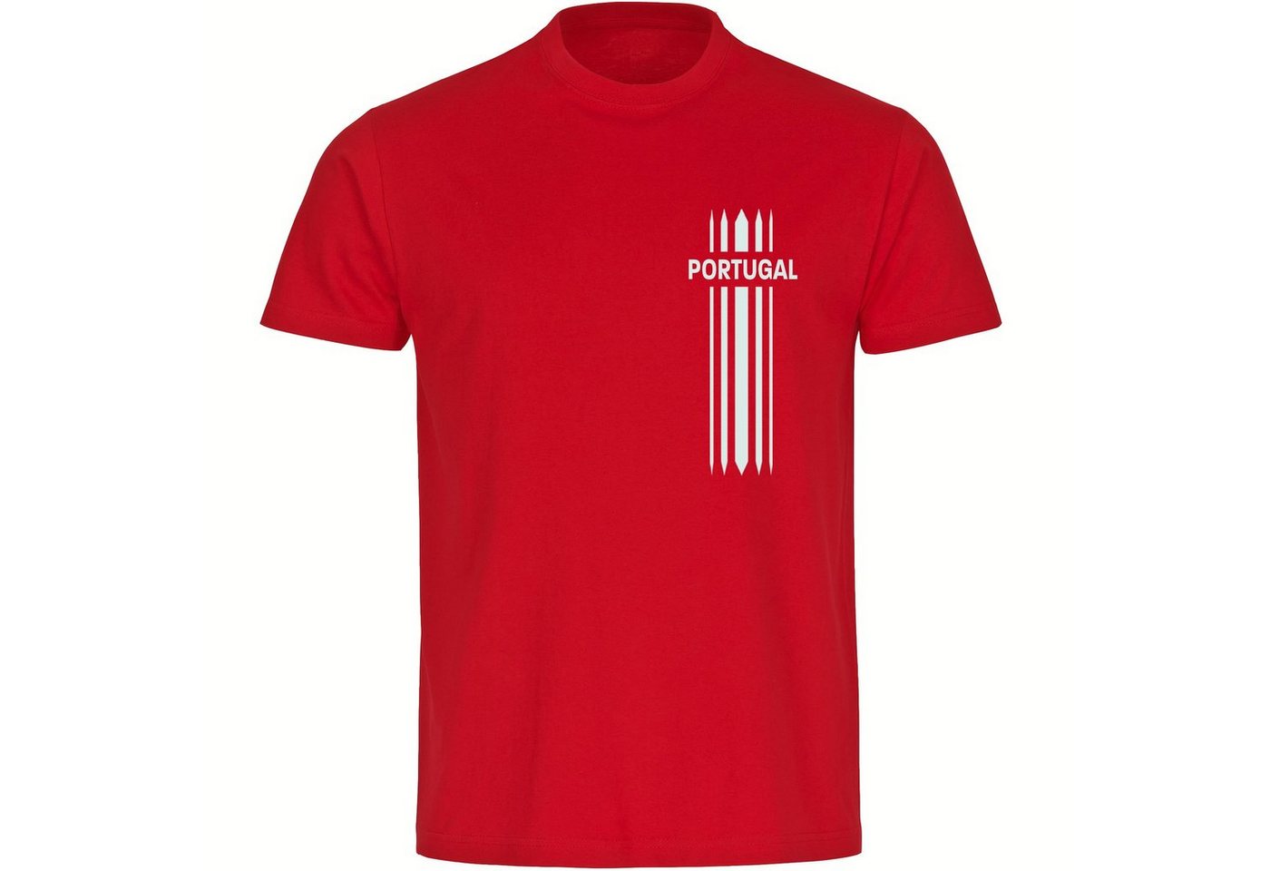 multifanshop T-Shirt Herren Portugal - Streifen - Männer von multifanshop