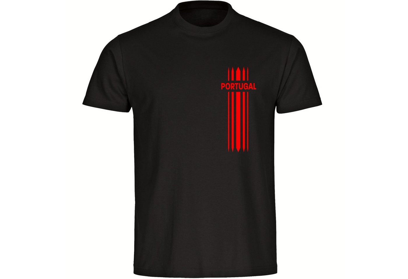 multifanshop T-Shirt Herren Portugal - Streifen - Männer von multifanshop