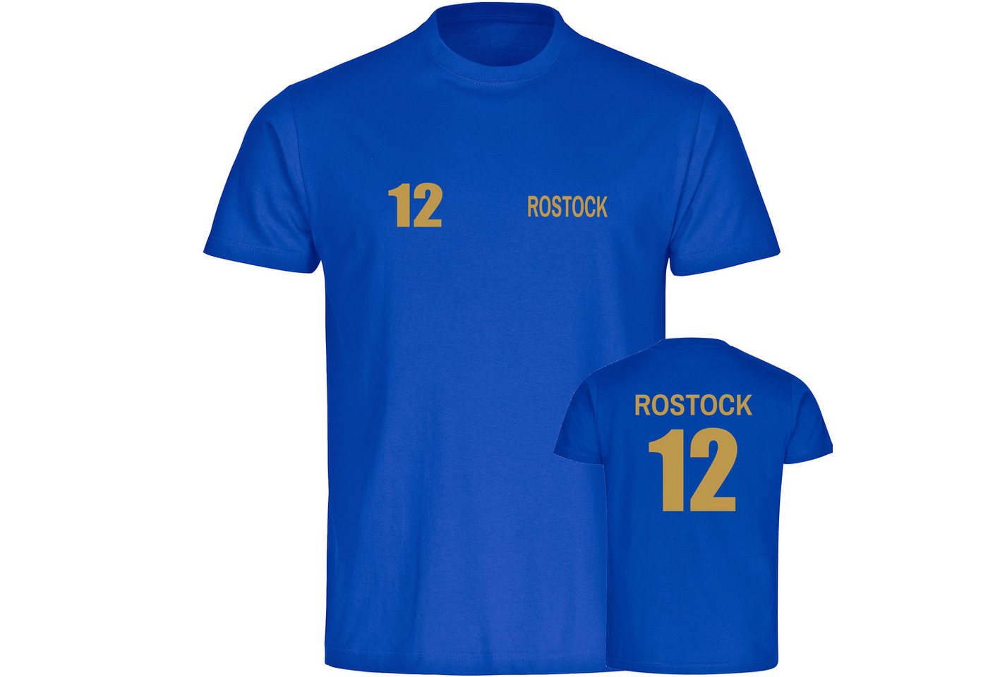 multifanshop T-Shirt Herren Rostock - Trikot Nummer 12 gold - Männer multifanshop T-Shirt Herren Rostock - Trikot Nummer 12 gold - Männer von multifanshop