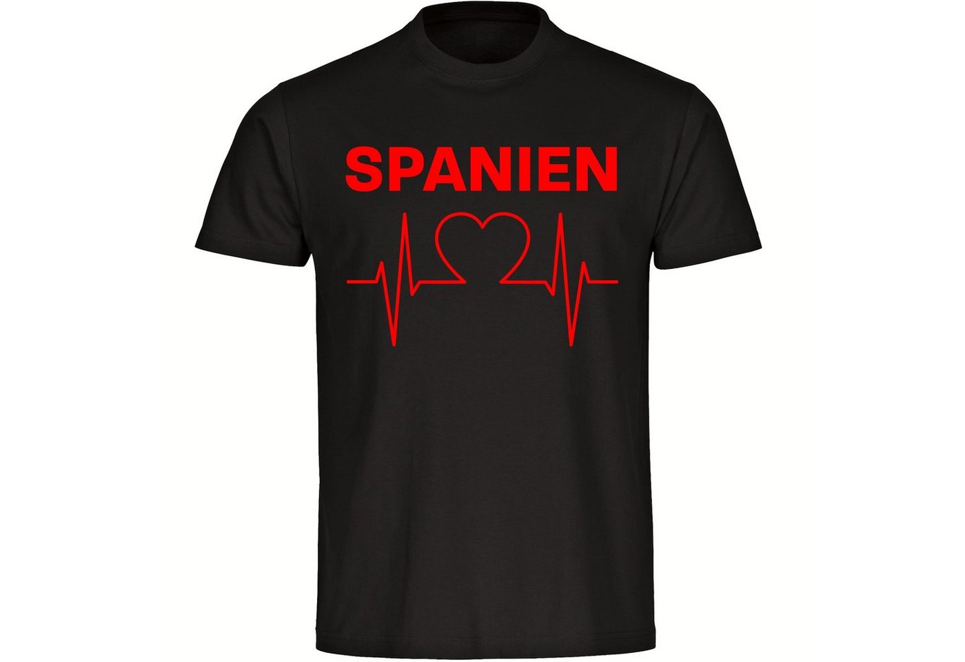 multifanshop T-Shirt Herren Spanien - Herzschlag - Männer von multifanshop