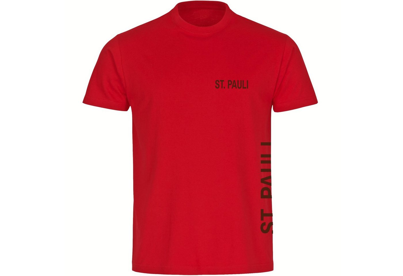 multifanshop T-Shirt Herren St. Pauli - Brust & Seite - Männer von multifanshop