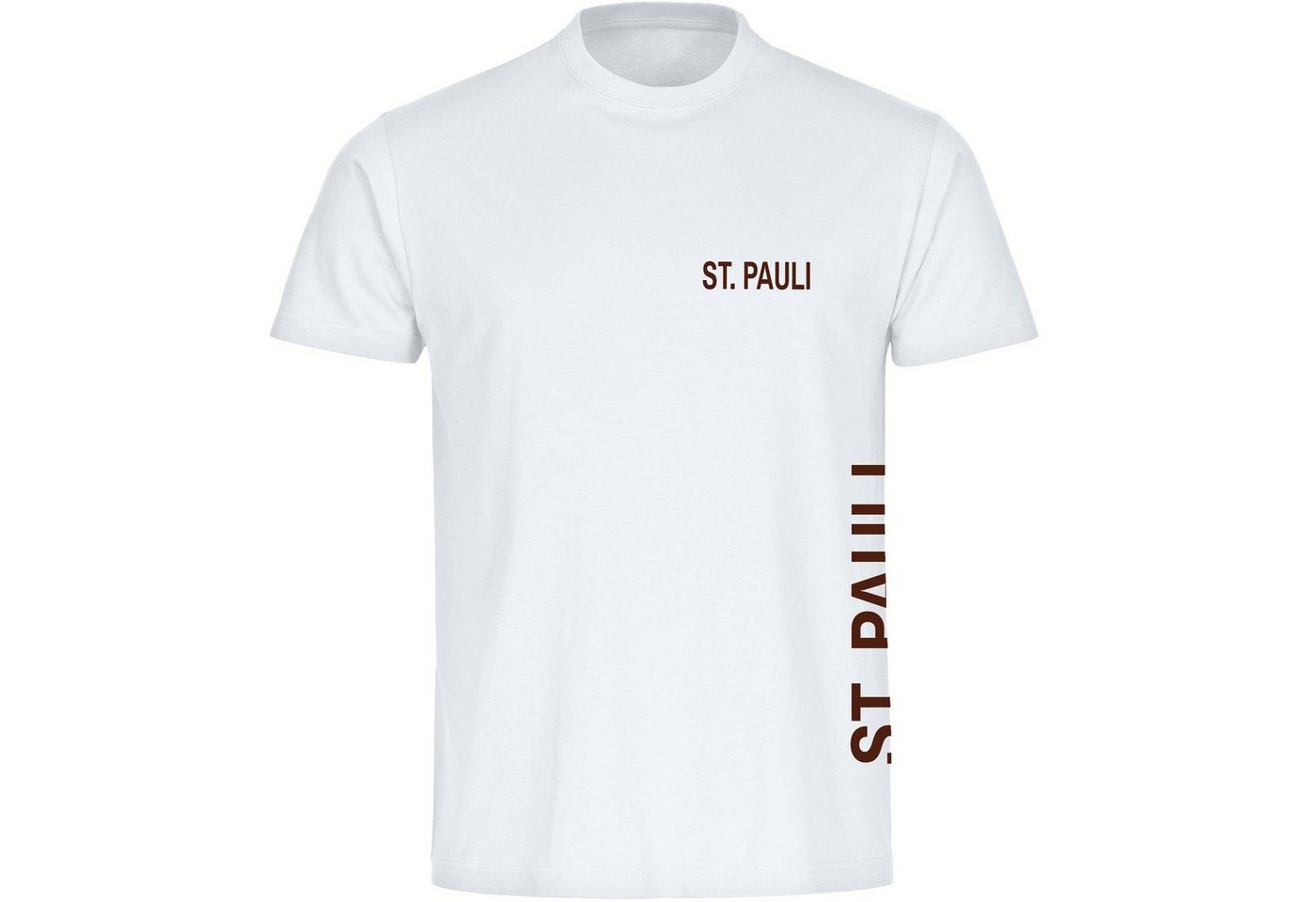 multifanshop T-Shirt Herren St. Pauli - Brust & Seite - Männer von multifanshop