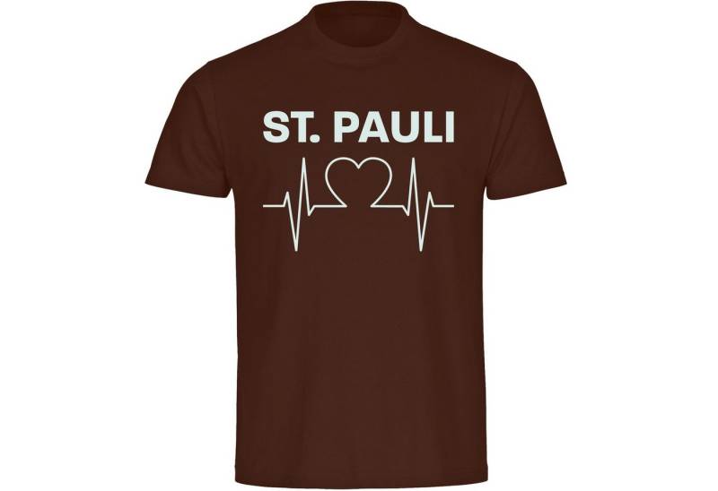 multifanshop T-Shirt Herren St. Pauli - Herzschlag - Männer von multifanshop