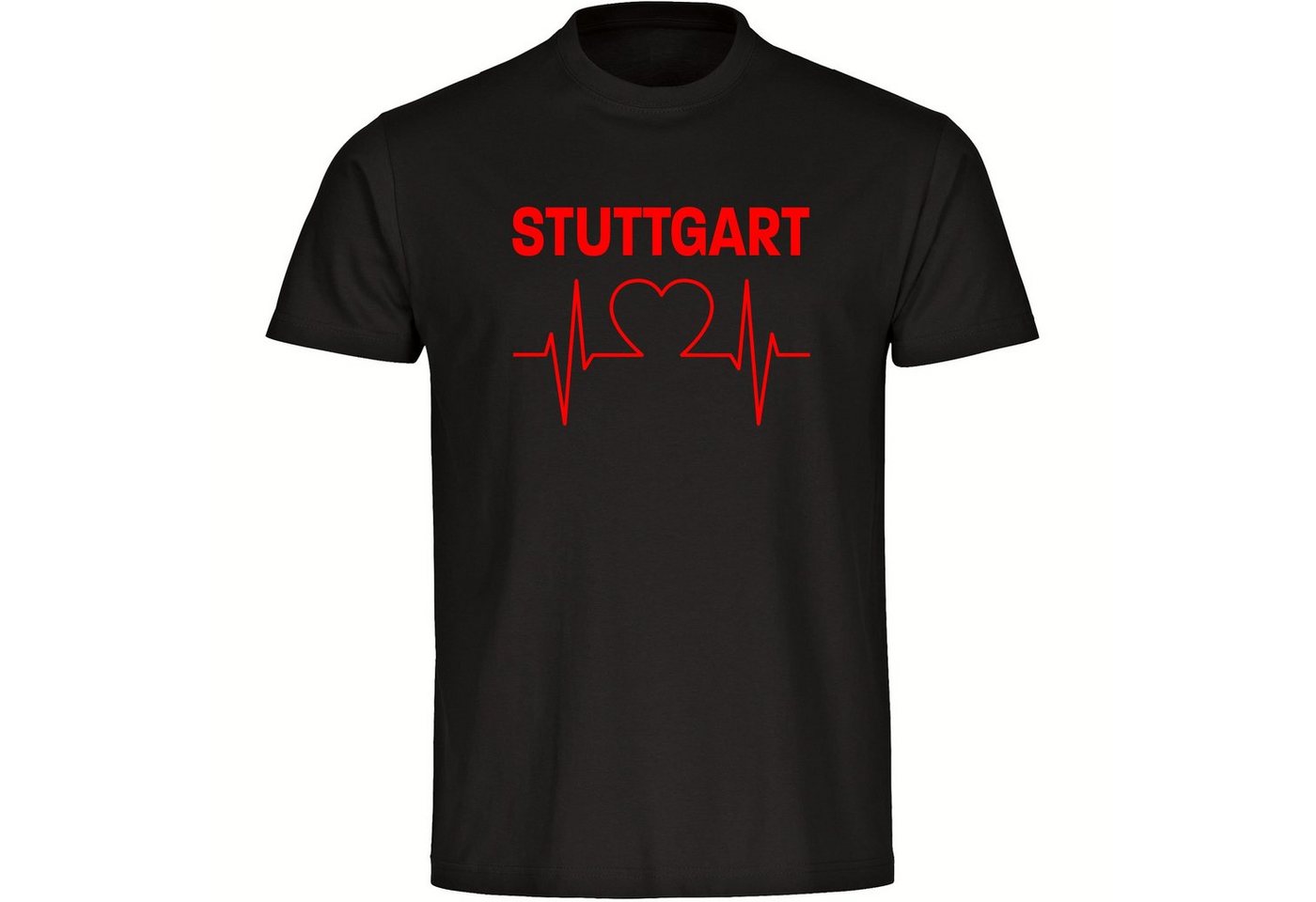 multifanshop T-Shirt Herren Stuttgart - Herzschlag - Männer von multifanshop