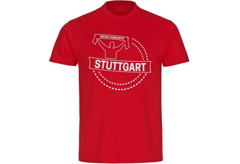 multifanshop T-Shirt Herren Stuttgart - Meine Fankurve - Männer von multifanshop