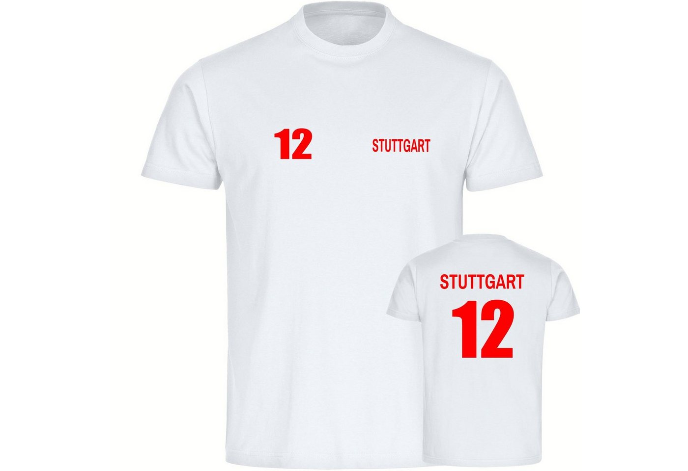multifanshop T-Shirt Herren Stuttgart - Trikot 12 - Männer von multifanshop