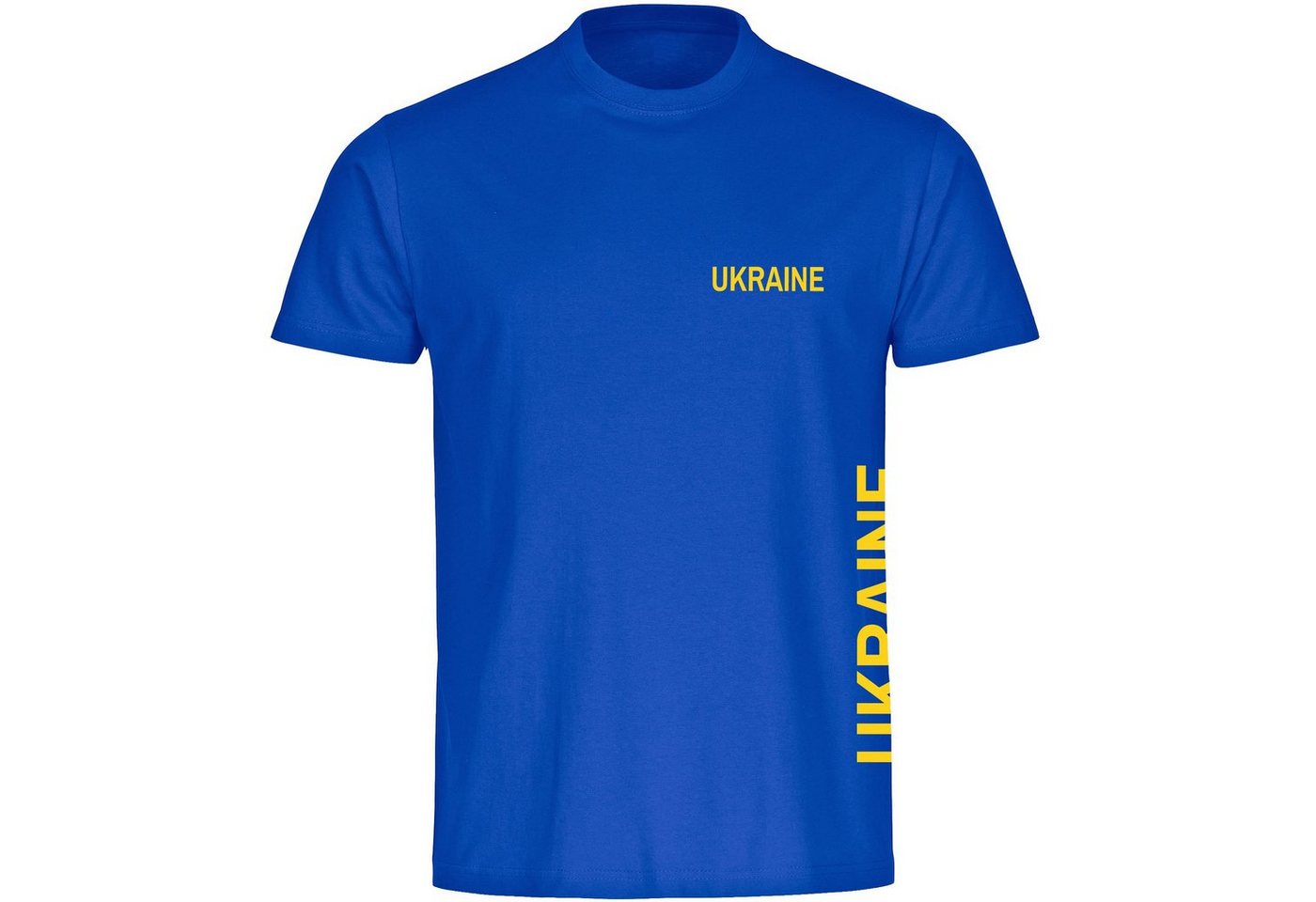 multifanshop T-Shirt Herren Ukraine - Brust & Seite - Männer von multifanshop