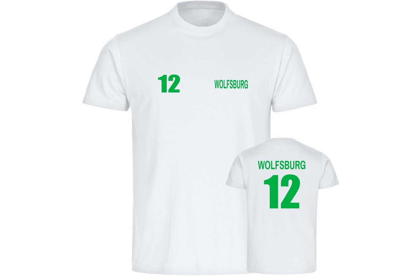 multifanshop T-Shirt Herren Wolfsburg - Trikot 12 - Männer von multifanshop