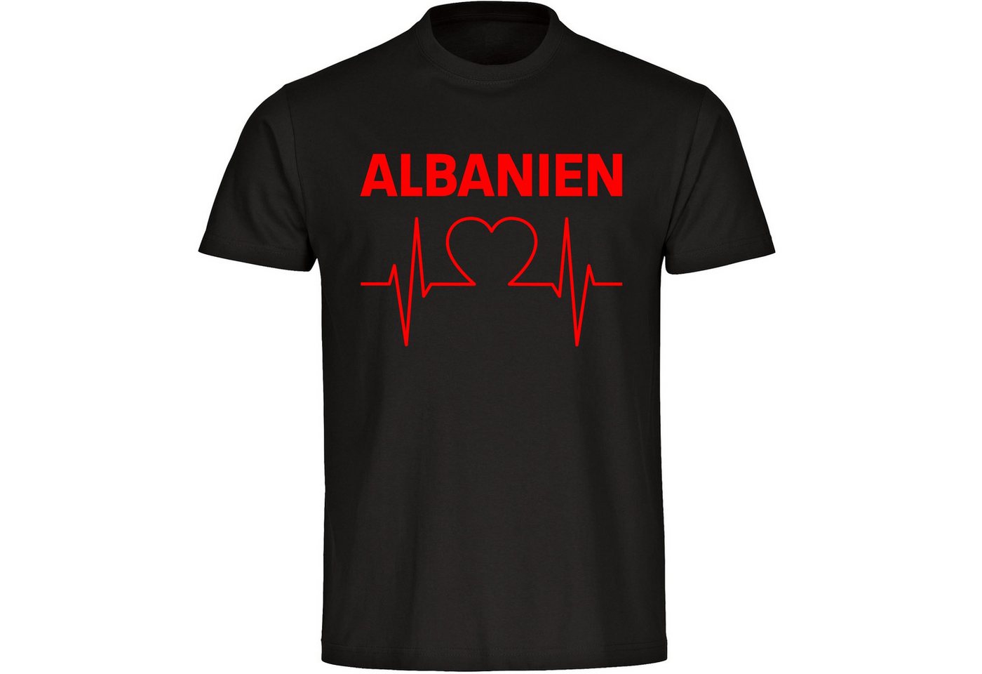 multifanshop T-Shirt Kinder Albanien - Herzschlag - Boy Girl von multifanshop
