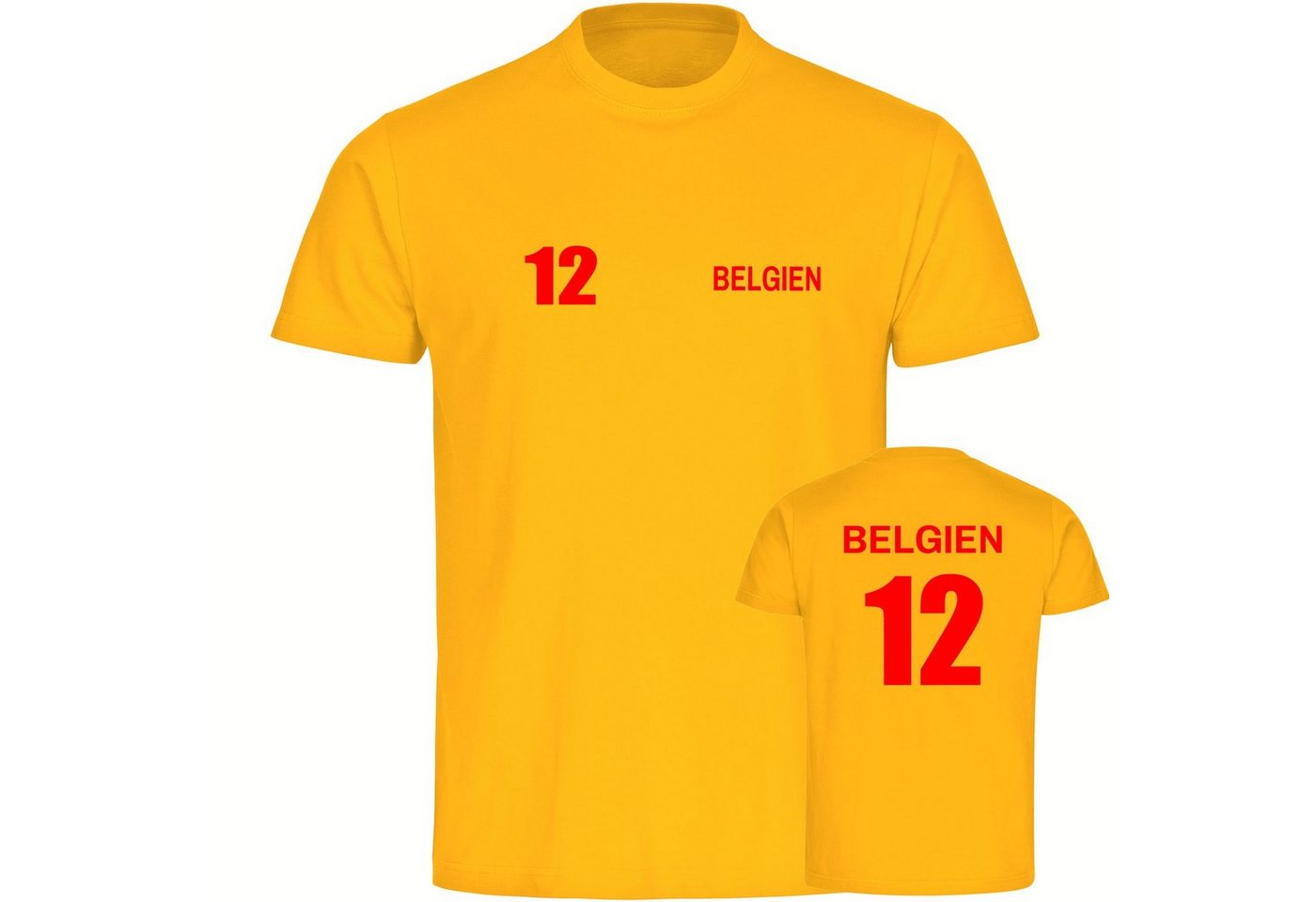 multifanshop T-Shirt Kinder Belgien - Trikot 12 - Boy Girl von multifanshop