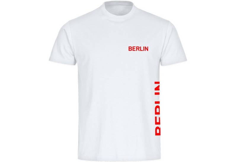 multifanshop T-Shirt Kinder Berlin rot - Brust & Seite - Boy Girl von multifanshop