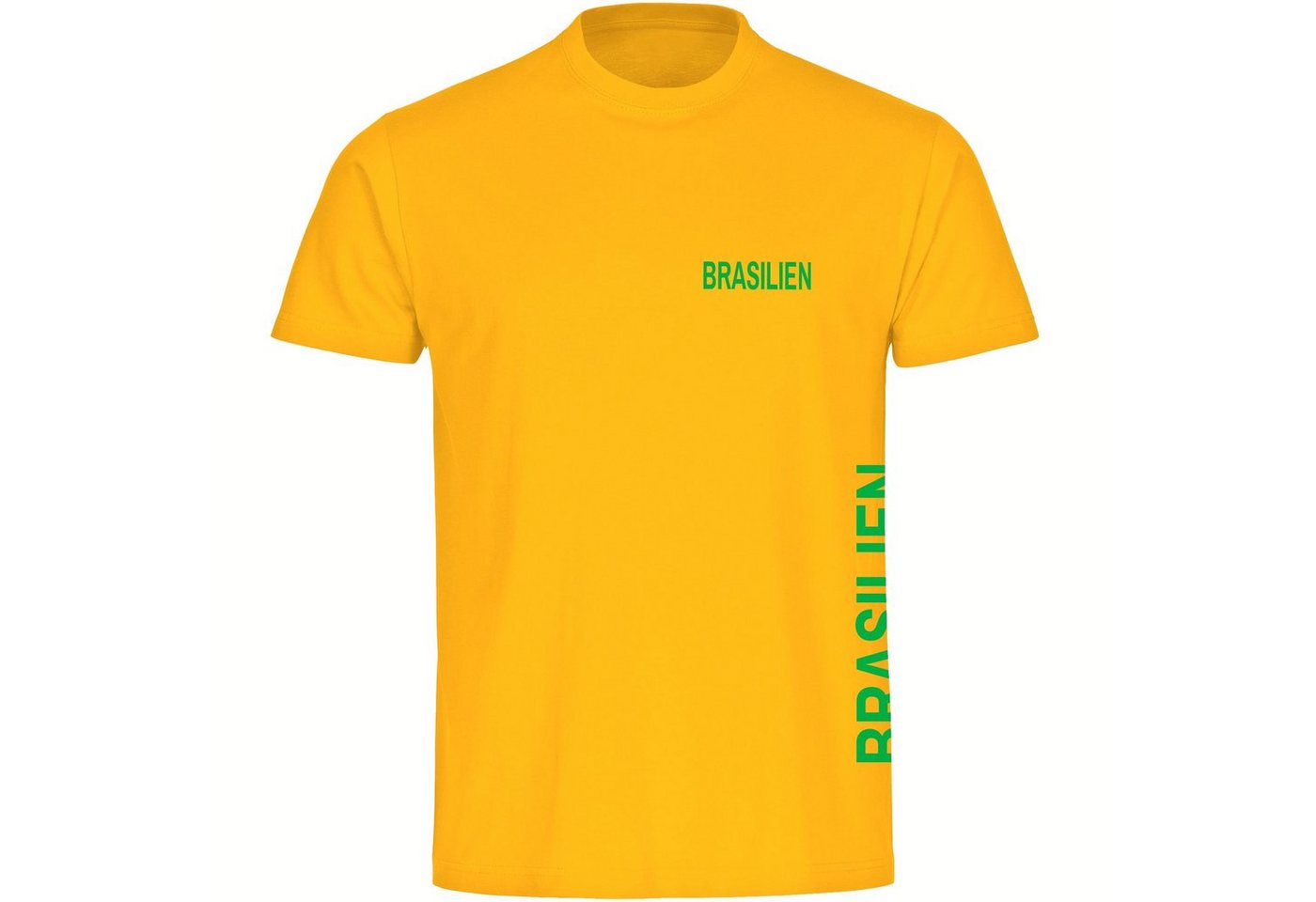 multifanshop T-Shirt Kinder Brasilien - Brust & Seite - Boy Girl von multifanshop