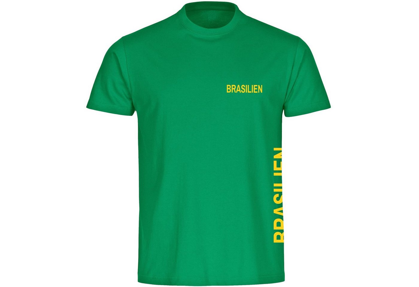 multifanshop T-Shirt Kinder Brasilien - Brust & Seite - Boy Girl von multifanshop