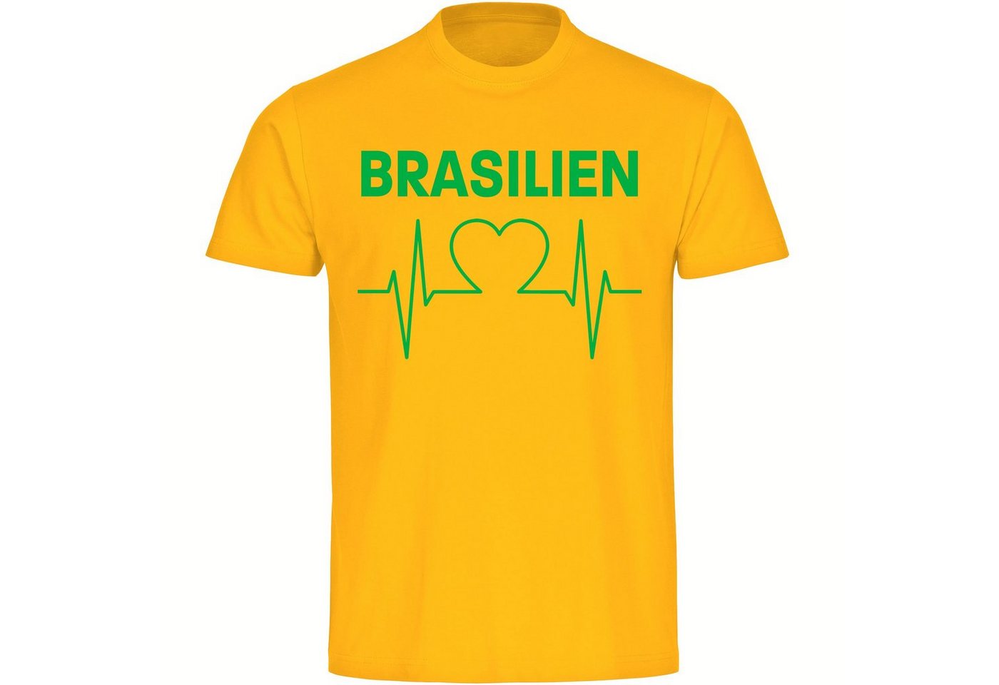 multifanshop T-Shirt Kinder Brasilien - Herzschlag - Boy Girl von multifanshop