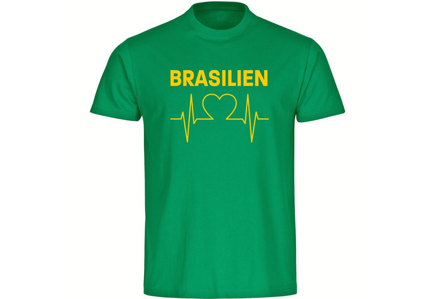 multifanshop T-Shirt Kinder Brasilien - Herzschlag - Boy Girl von multifanshop