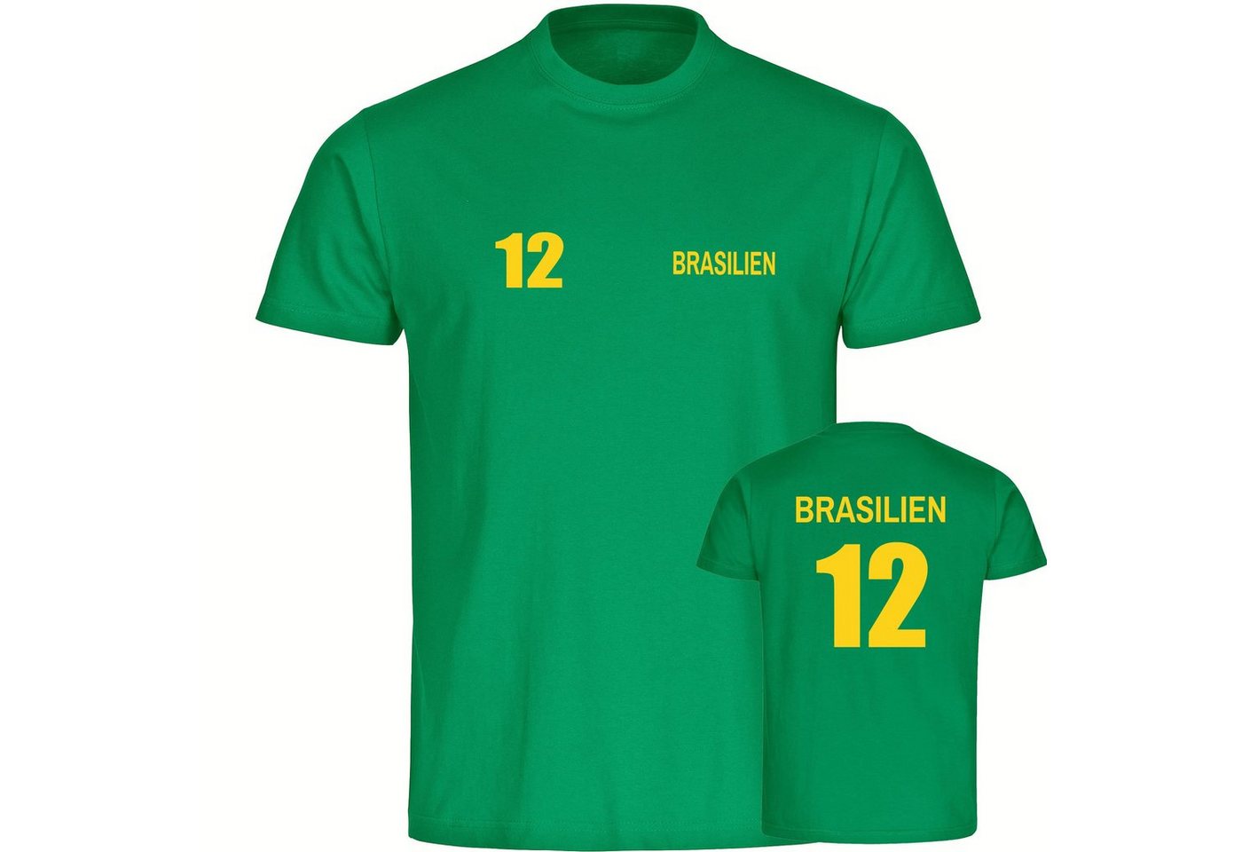 multifanshop T-Shirt Kinder Brasilien - Trikot 12 - Boy Girl von multifanshop