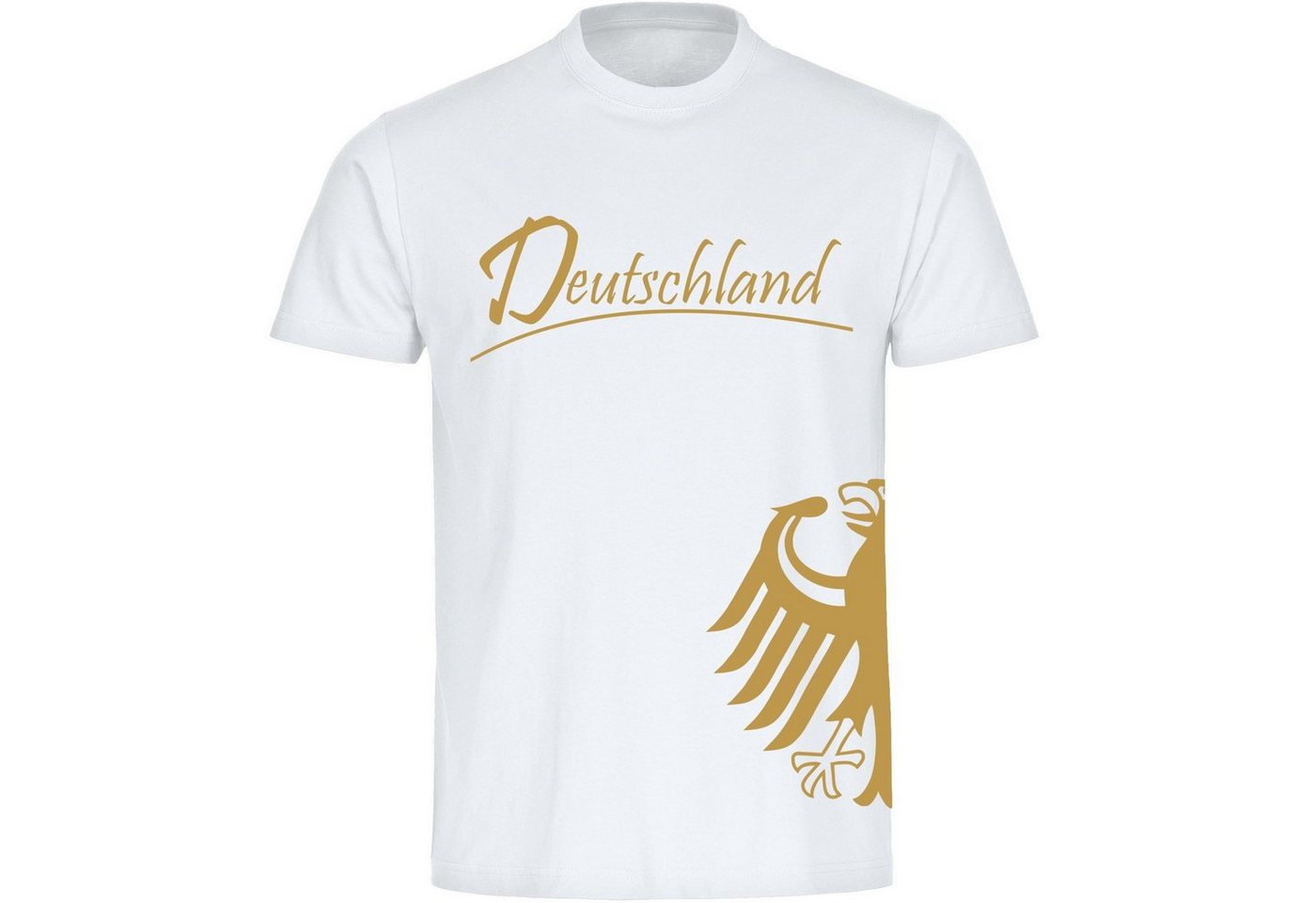 multifanshop T-Shirt Kinder Deutschland - Adler seitlich Gold - Boy Girl von multifanshop