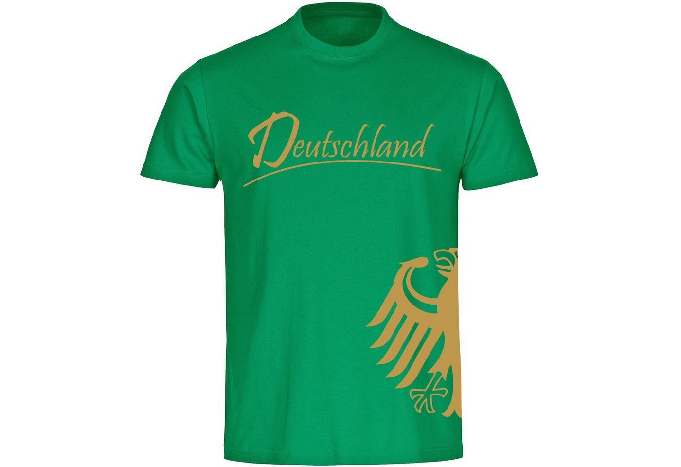 multifanshop T-Shirt Kinder Deutschland - Adler seitlich Gold - Boy Girl von multifanshop