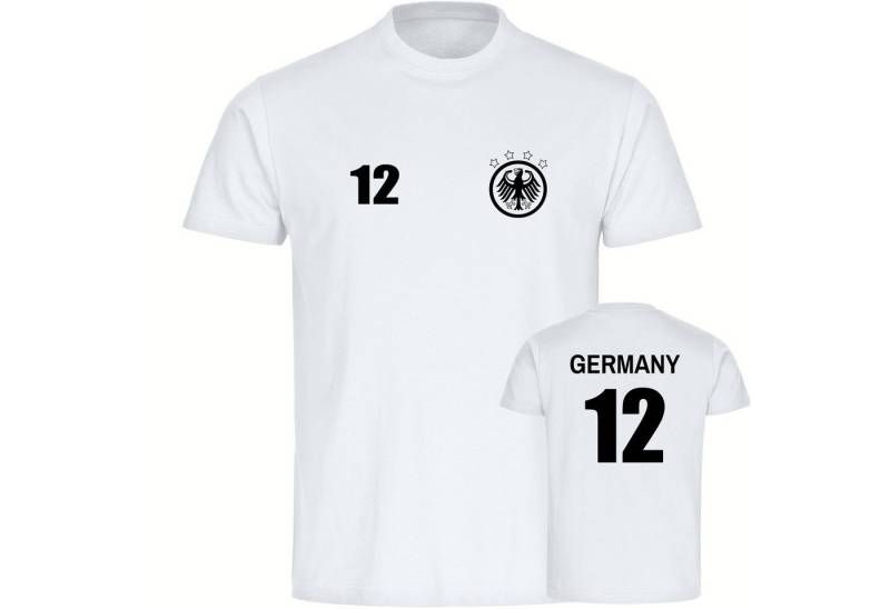 multifanshop T-Shirt Kinder Germany - Adler Retro Trikot 12 - Boy Girl von multifanshop